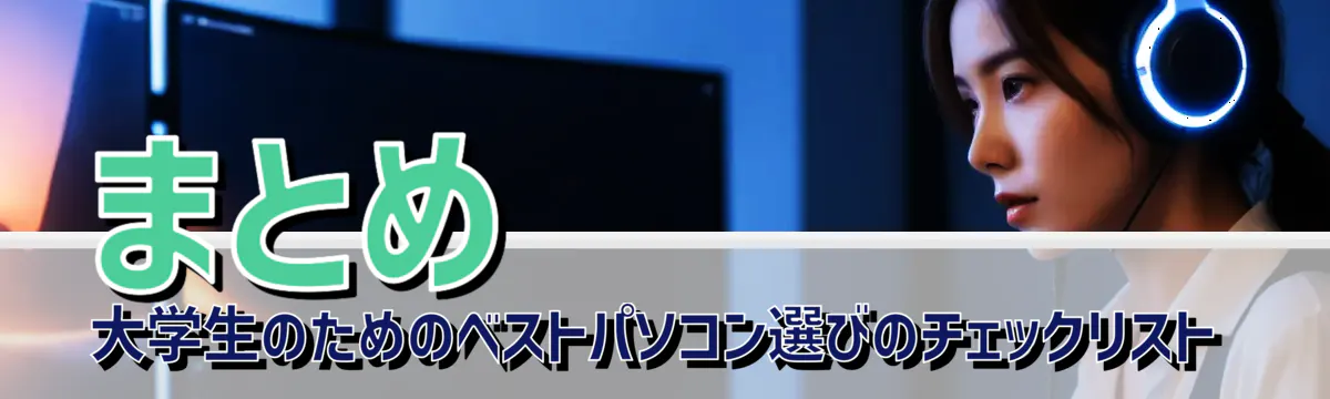 まとめ 大学生のためのベストパソコン選びのチェックリスト