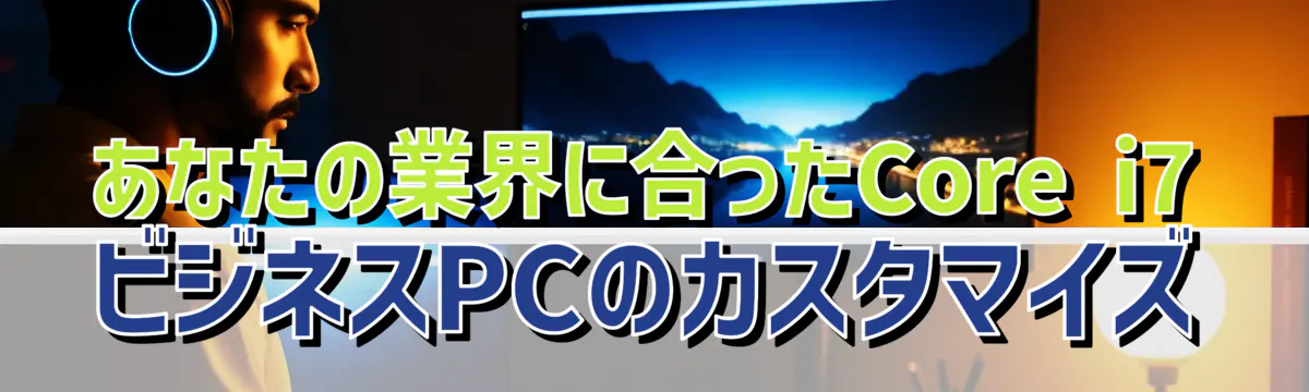 あなたの業界に合ったCore i7ビジネスPCのカスタマイズ