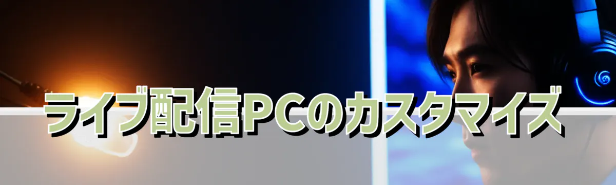 ライブ配信PCのカスタマイズ