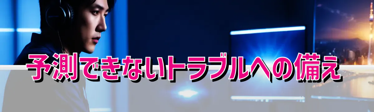 予測できないトラブルへの備え