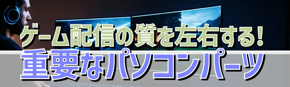 ゲーム配信の質を左右する! 重要なパソコンパーツ