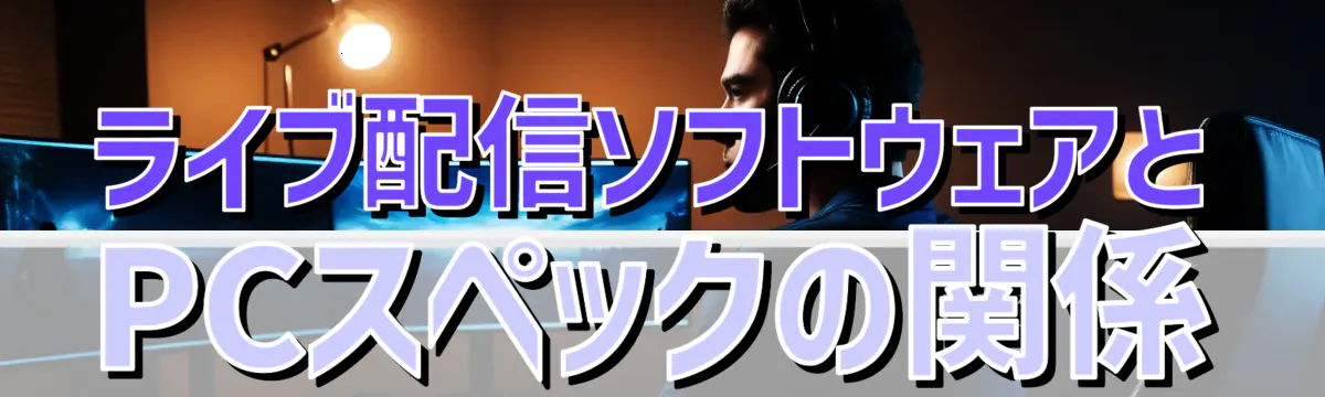 ライブ配信ソフトウェアとPCスペックの関係