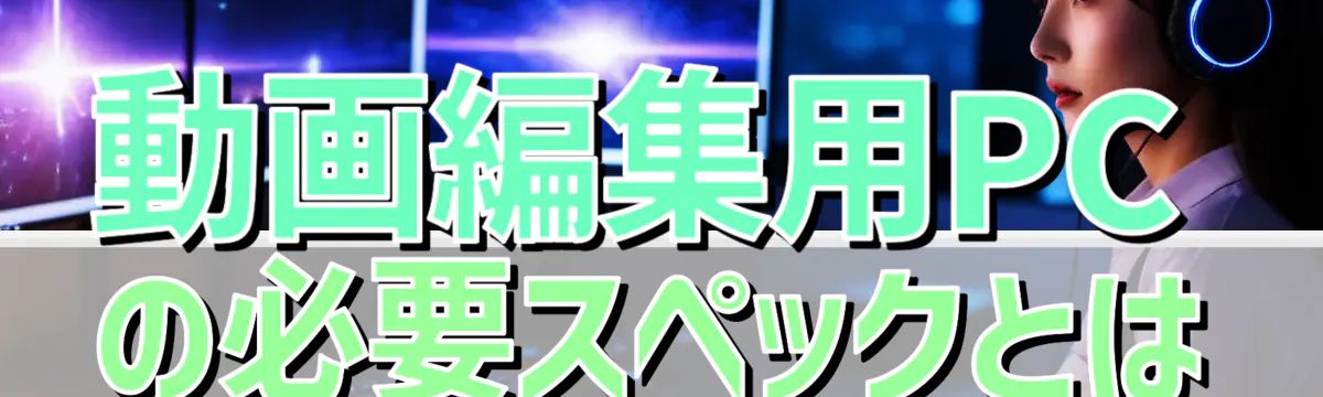 動画編集用PCの必要スペックとは
