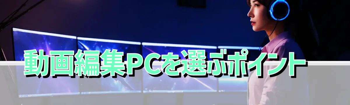 動画編集PCを選ぶポイント 
