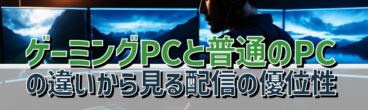 ゲーミングPCと普通のPCの違いから見る配信の優位性