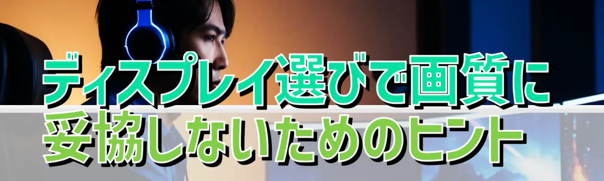 ディスプレイ選びで画質に妥協しないためのヒント 
