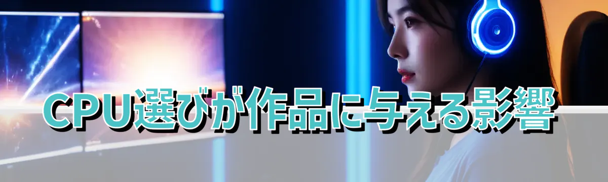 CPU選びが作品に与える影響