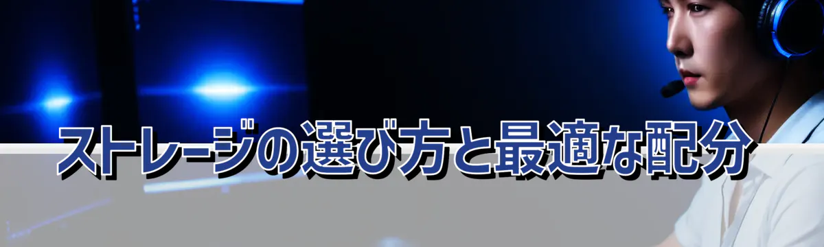 ストレージの選び方と最適な配分
