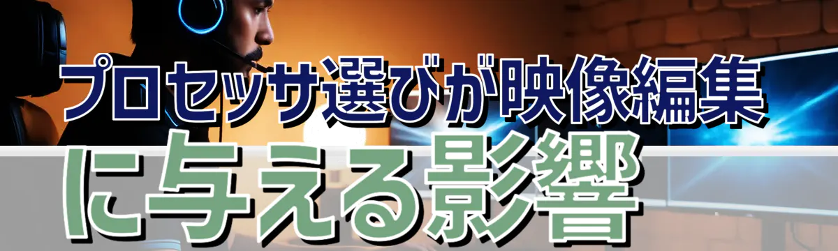 プロセッサ選びが映像編集に与える影響