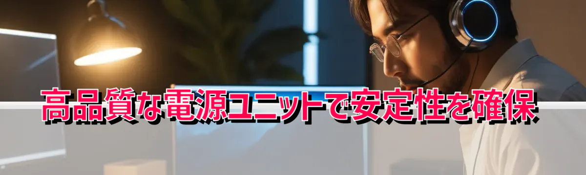 高品質な電源ユニットで安定性を確保