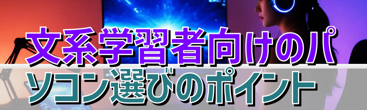 文系学習者向けのパソコン選びのポイント