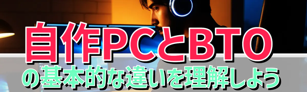 自作PCとBTOの基本的な違いを理解しよう