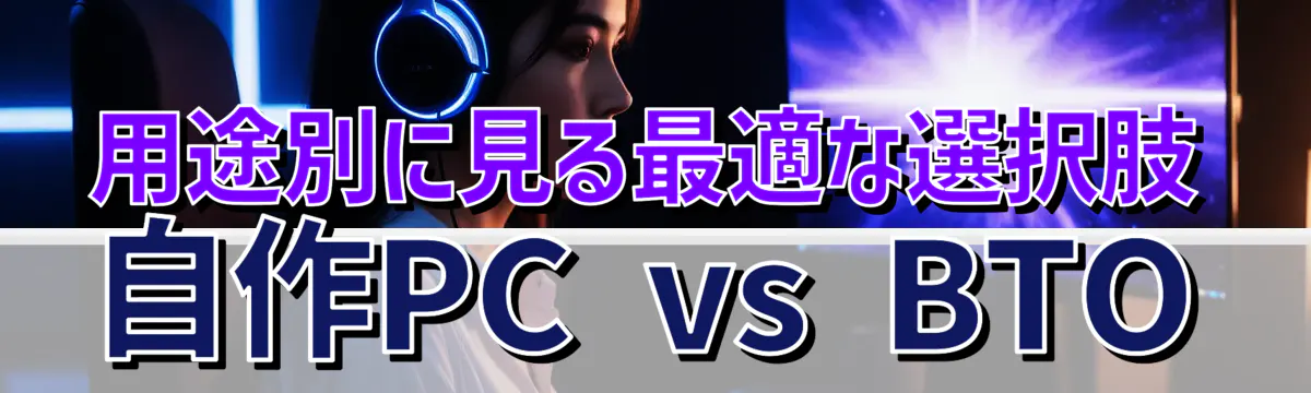 用途別に見る最適な選択肢 自作PC vs BTO