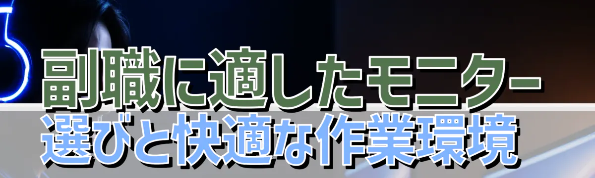 副職に適したモニター選びと快適な作業環境