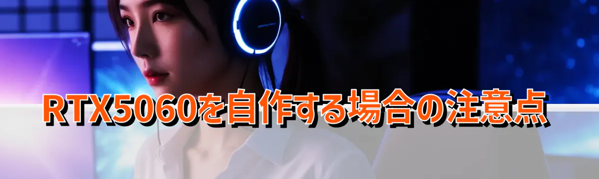 RTX5060を自作する場合の注意点
