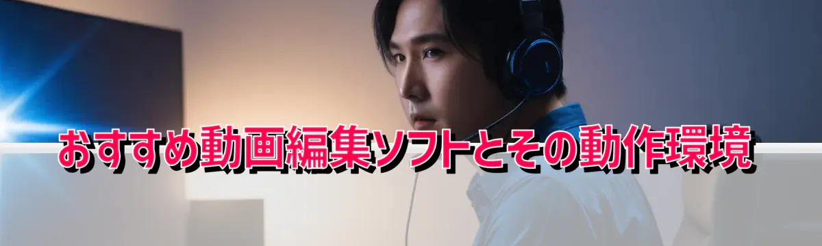 おすすめ動画編集ソフトとその動作環境