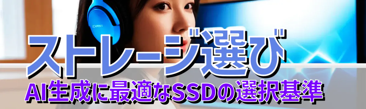 ストレージ選び AI生成に最適なSSDの選択基準