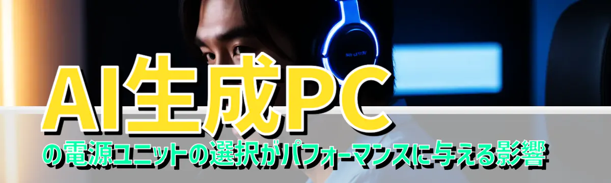 AI生成PCの電源ユニットの選択がパフォーマンスに与える影響