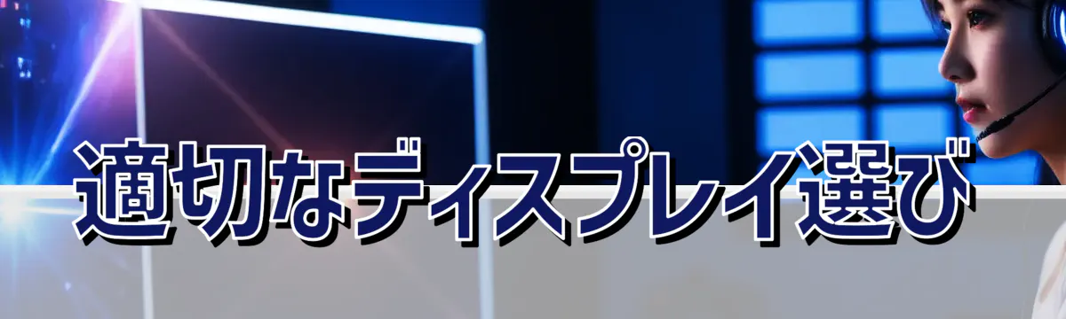 適切なディスプレイ選び