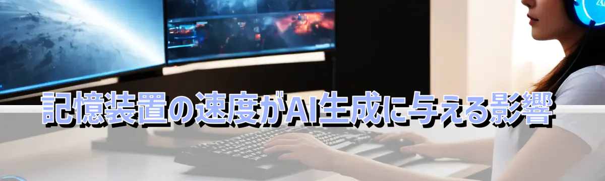 記憶装置の速度がAI生成に与える影響