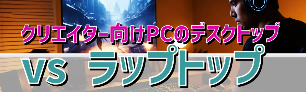 クリエイター向けPCのデスクトップ vs ラップトップ