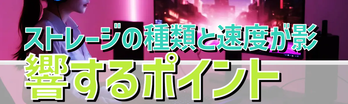 ストレージの種類と速度が影響するポイント