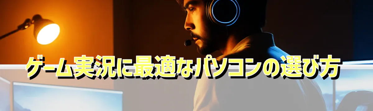 ゲーム実況に最適なパソコンの選び方