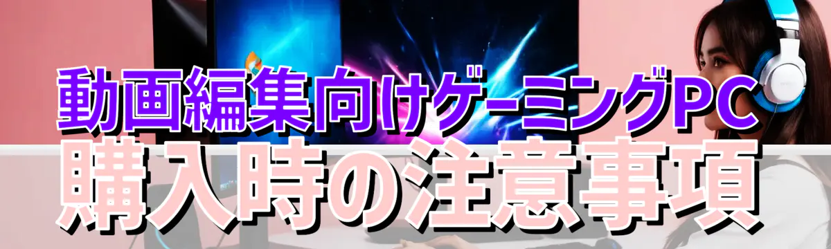 動画編集向けゲーミングPC購入時の注意事項