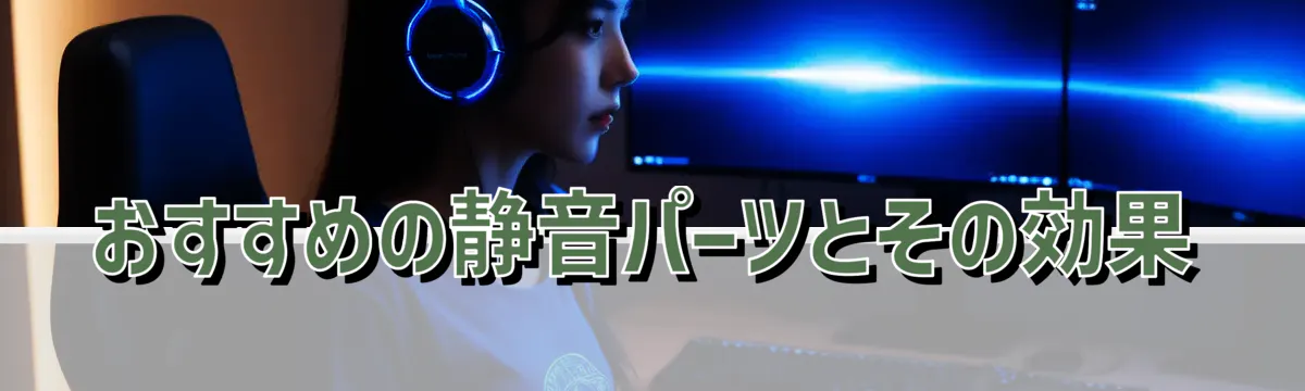 おすすめの静音パーツとその効果