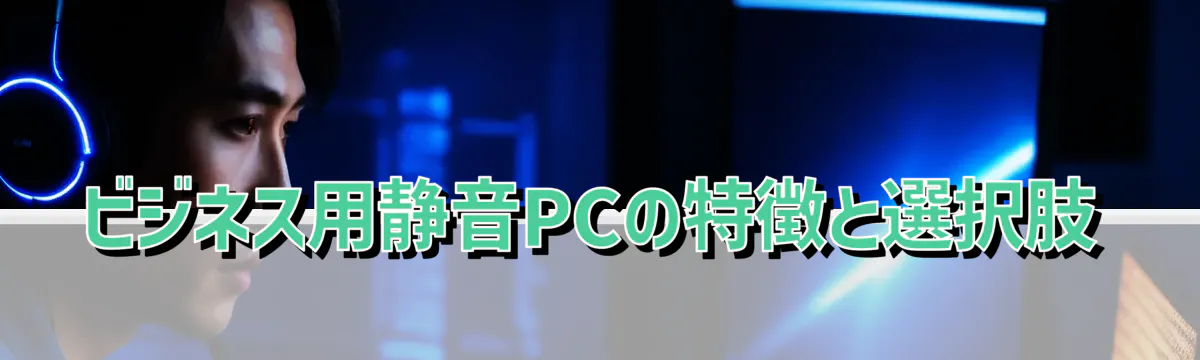 ビジネス用静音PCの特徴と選択肢