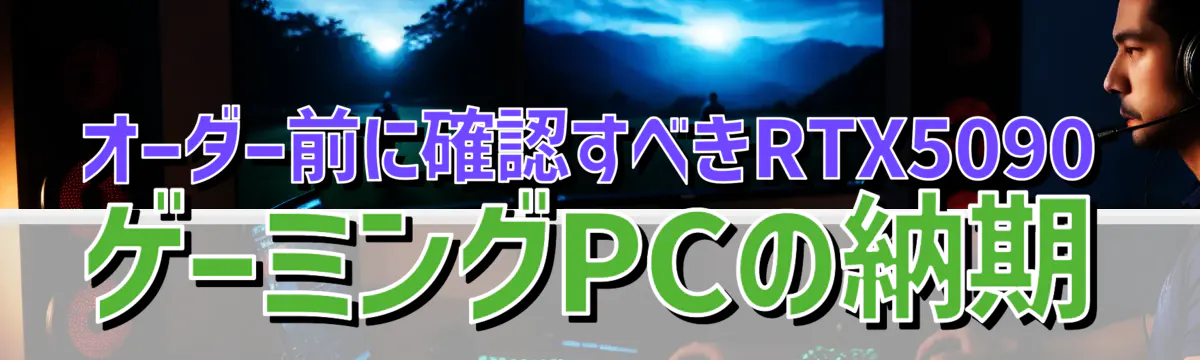 オーダー前に確認すべきRTX5090ゲーミングPCの納期