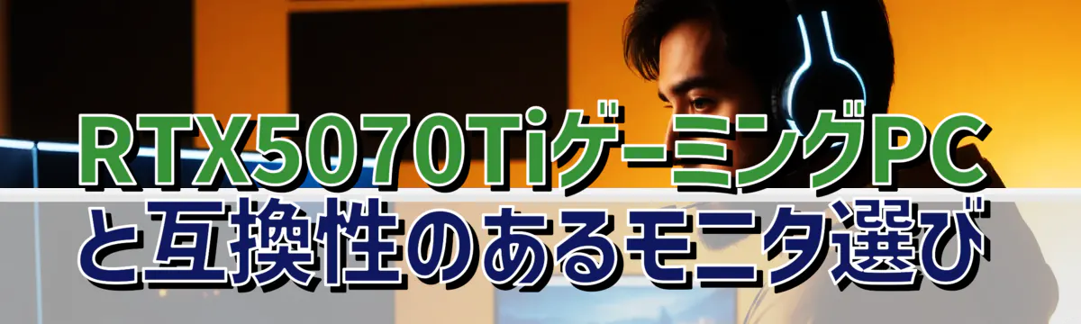 RTX5070TiゲーミングPCと互換性のあるモニタ選び