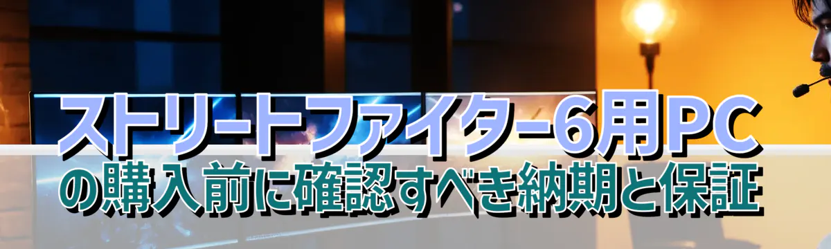 ストリートファイター6用PCの購入前に確認すべき納期と保証