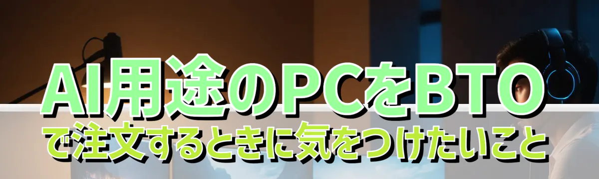 AI用途のPCをBTOで注文するときに気をつけたいこと