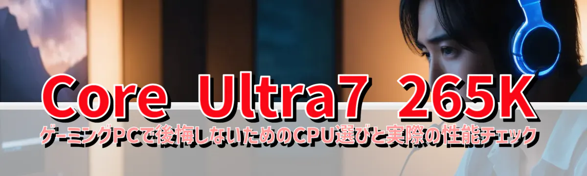 Core&nbsp;Ultra7 265K ゲーミングPCで後悔しないためのCPU選びと実際の性能チェック