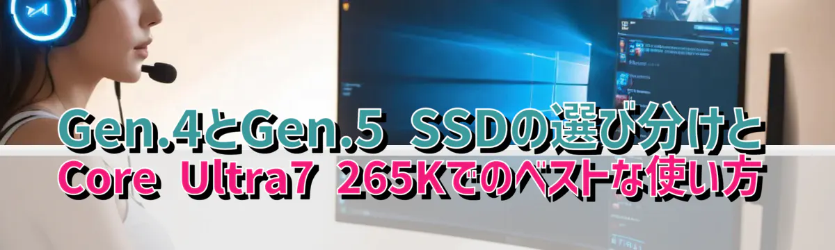 Gen.4とGen.5 SSDの選び分けとCore&nbsp;Ultra7 265Kでのベストな使い方