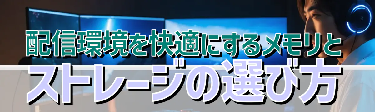 配信環境を快適にするメモリとストレージの選び方
