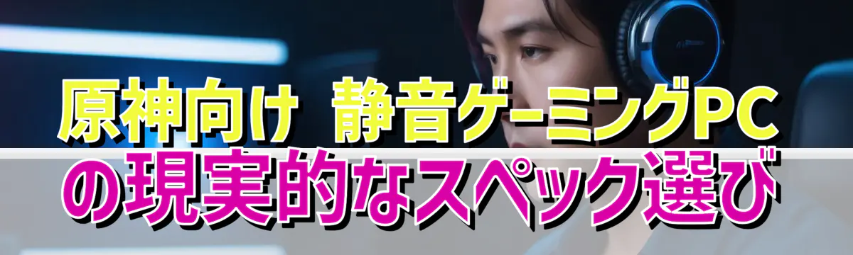 原神向け 静音ゲーミングPCの現実的なスペック選び