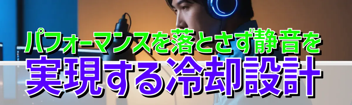 パフォーマンスを落とさず静音を実現する冷却設計