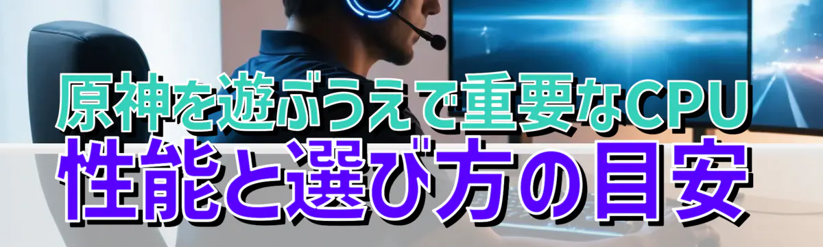原神を遊ぶうえで重要なCPU性能と選び方の目安