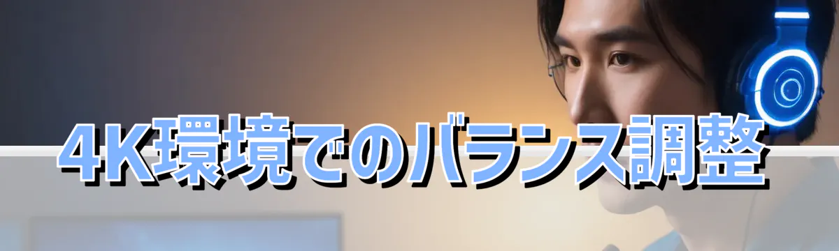 4K環境でのバランス調整