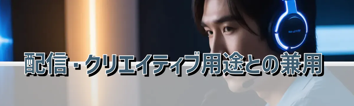配信・クリエイティブ用途との兼用