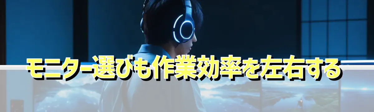 モニター選びも作業効率を左右する
