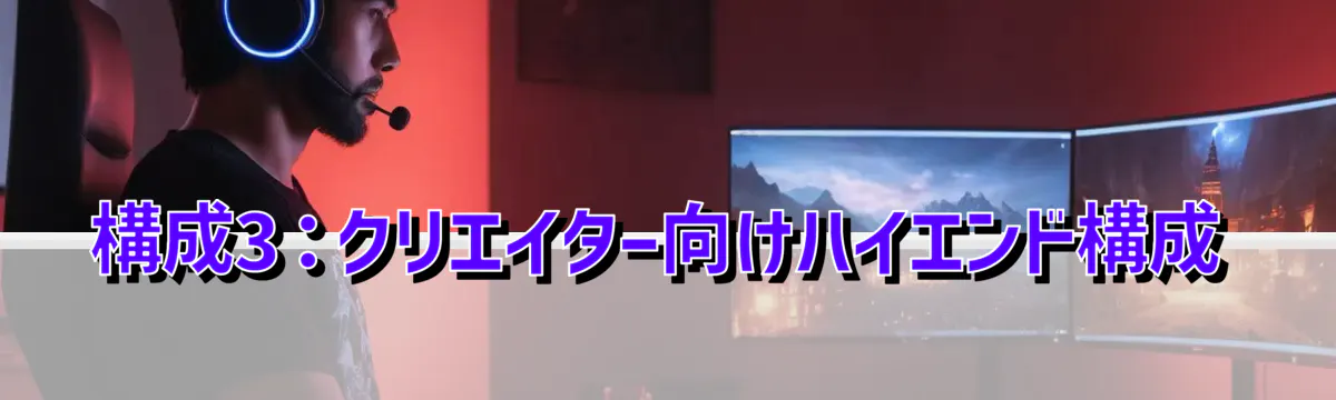 構成3：クリエイター向けハイエンド構成