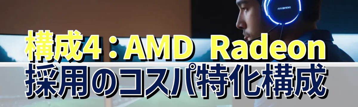 構成4：AMD Radeon採用のコスパ特化構成