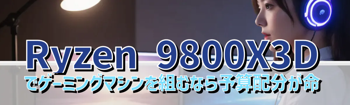 Ryzen 9800X3Dでゲーミングマシンを組むなら予算配分が命