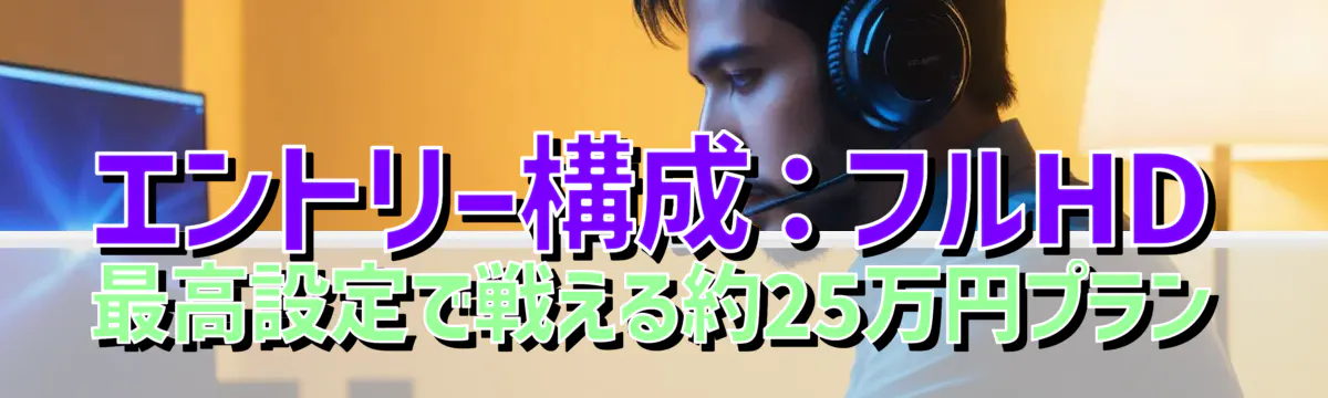 エントリー構成:フルHD最高設定で戦える約25万円プラン