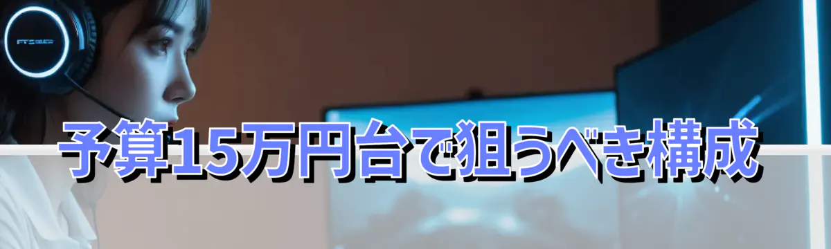 予算15万円台で狙うべき構成