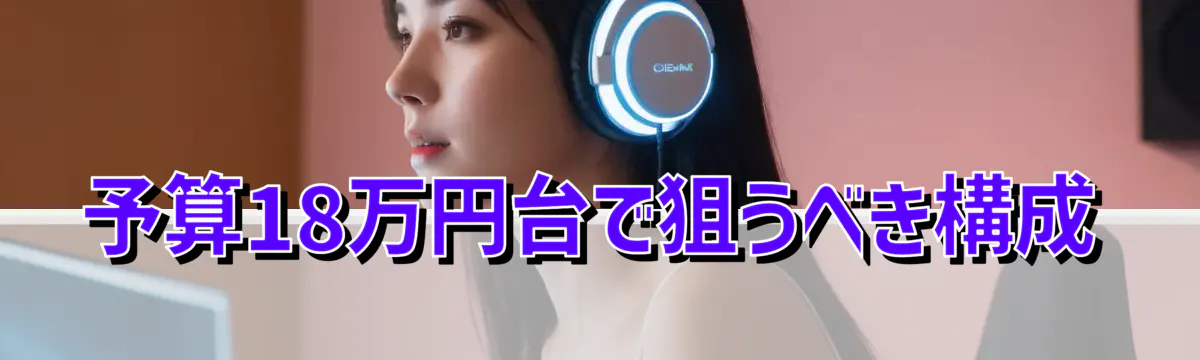 予算18万円台で狙うべき構成
