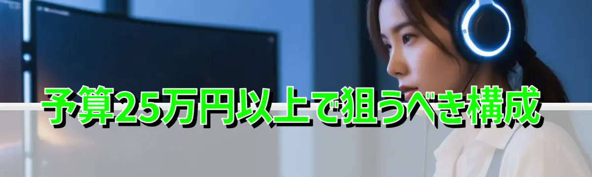 予算25万円以上で狙うべき構成
